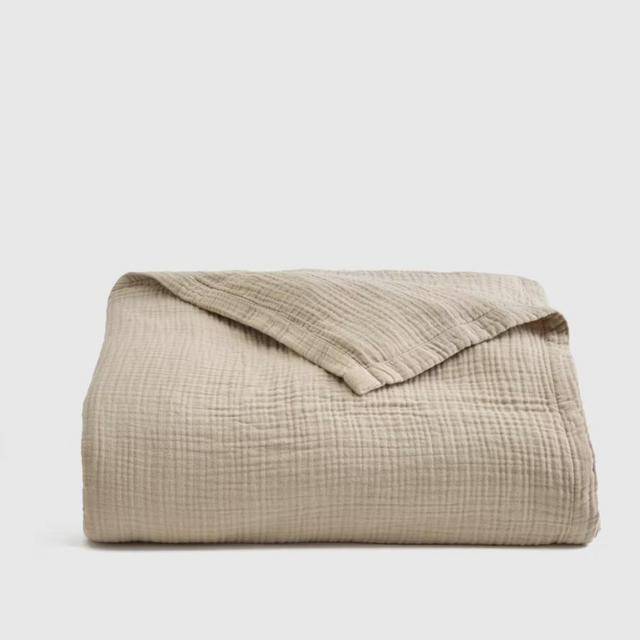Organic Airy Gauze Blanket, King, Dune