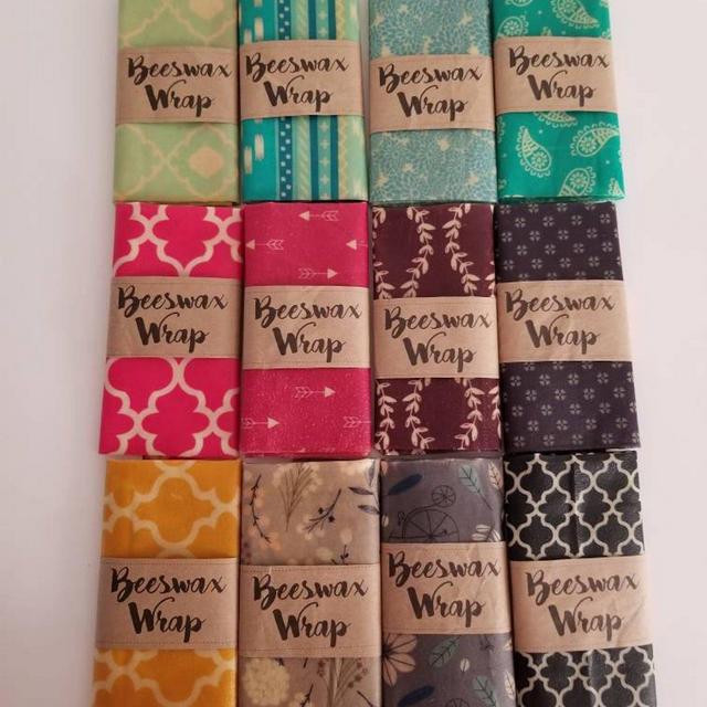 8 x 10 Bulk Order of 20 Beeswax Wraps reusable eco friendly food covers. Similar to Bee's Wrap.