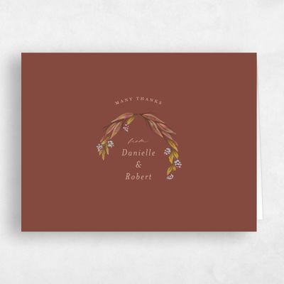 Brown Wedding Thank You - Heath Landscape