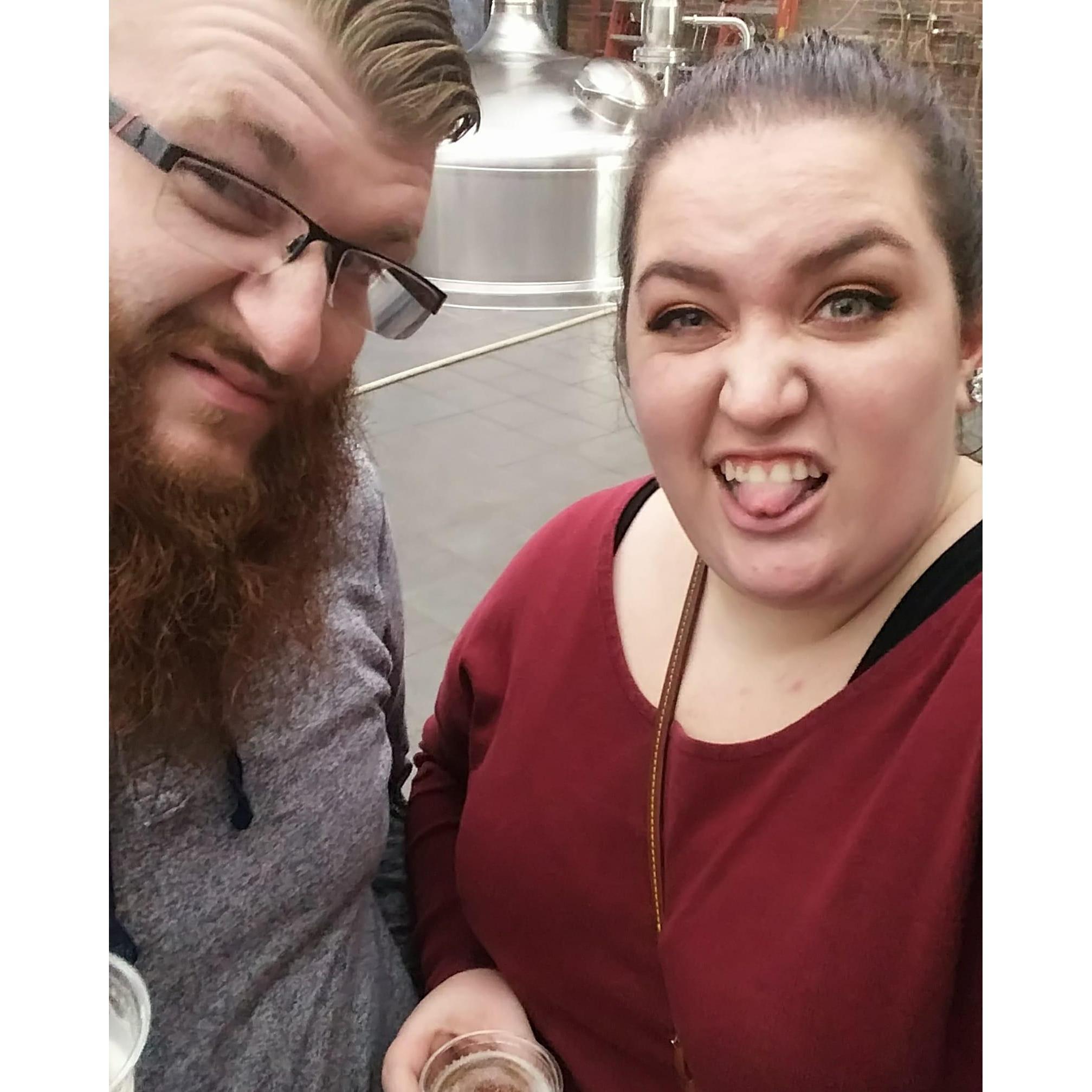 Brewery tour on our Cleveland trip, October 2017