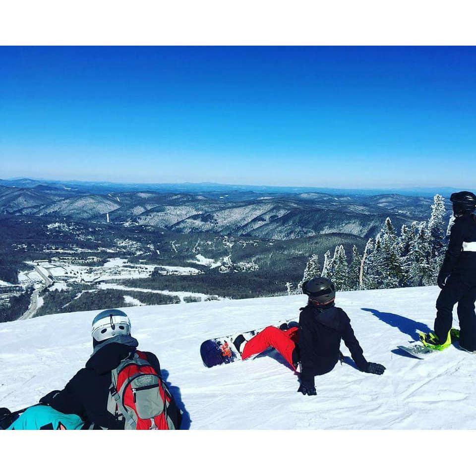 Enjoying the view before Matt traumatized Jess by bringing her down the Superstar trail. XD