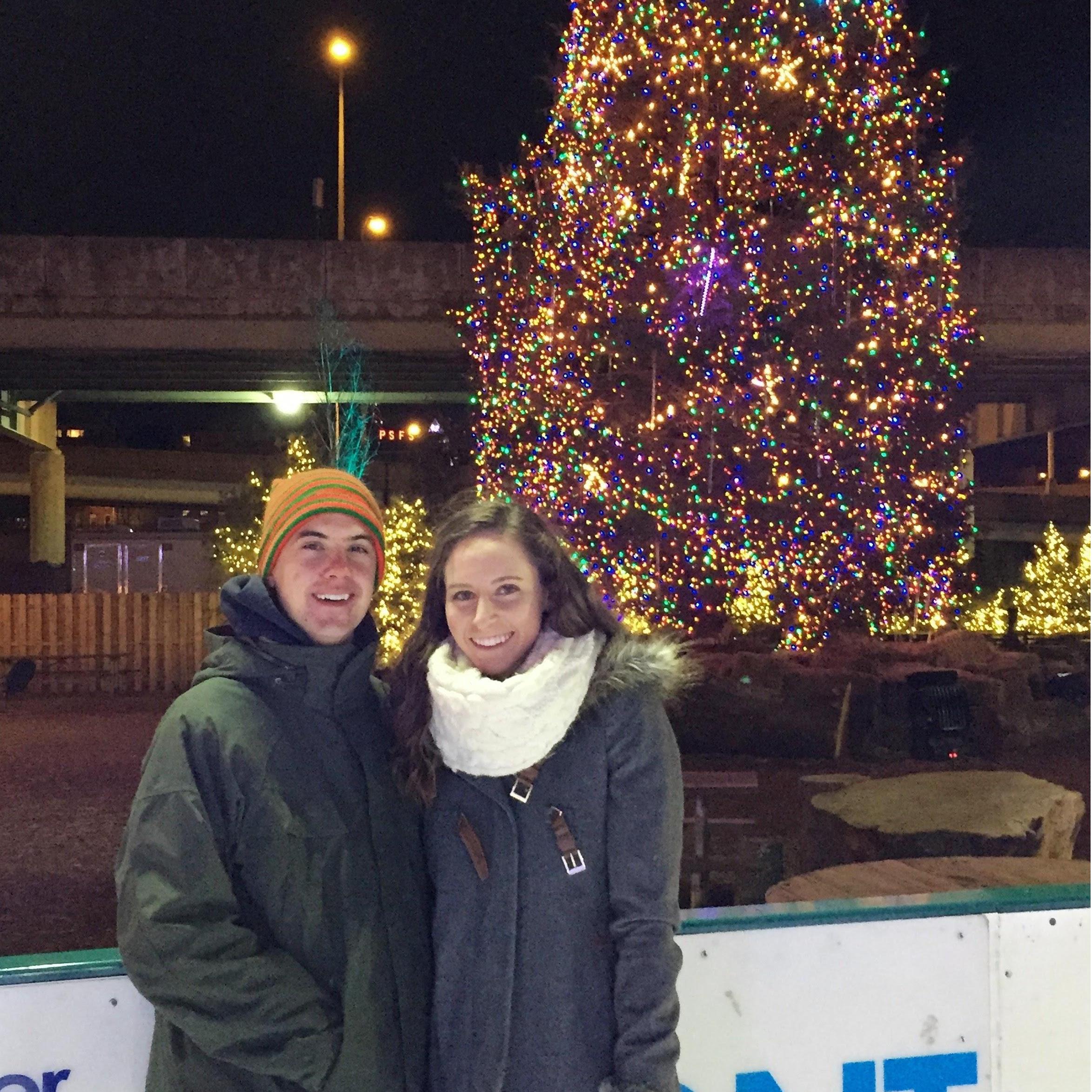 One of our first dates was ice skating. Unfortunately we chose one of the coldest days of the year to go.