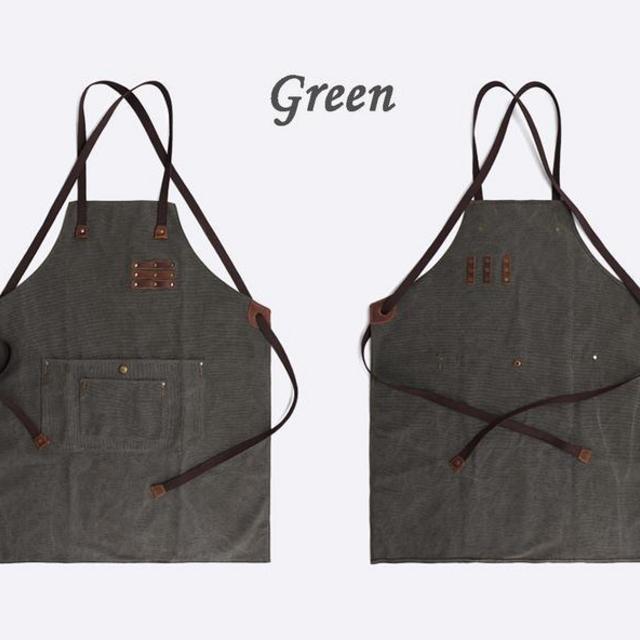 Restaurant Apron Washed Canvas Aprons Gift for Him/Her, Gift for Chefs, Artists, Butcher Wedding Gifts Canvas Waterproof Apron