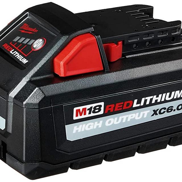 Milwaukee 48-11-1865 M18 18-Volt Lithium-Ion High Output Battery Pack 6.0 Ah