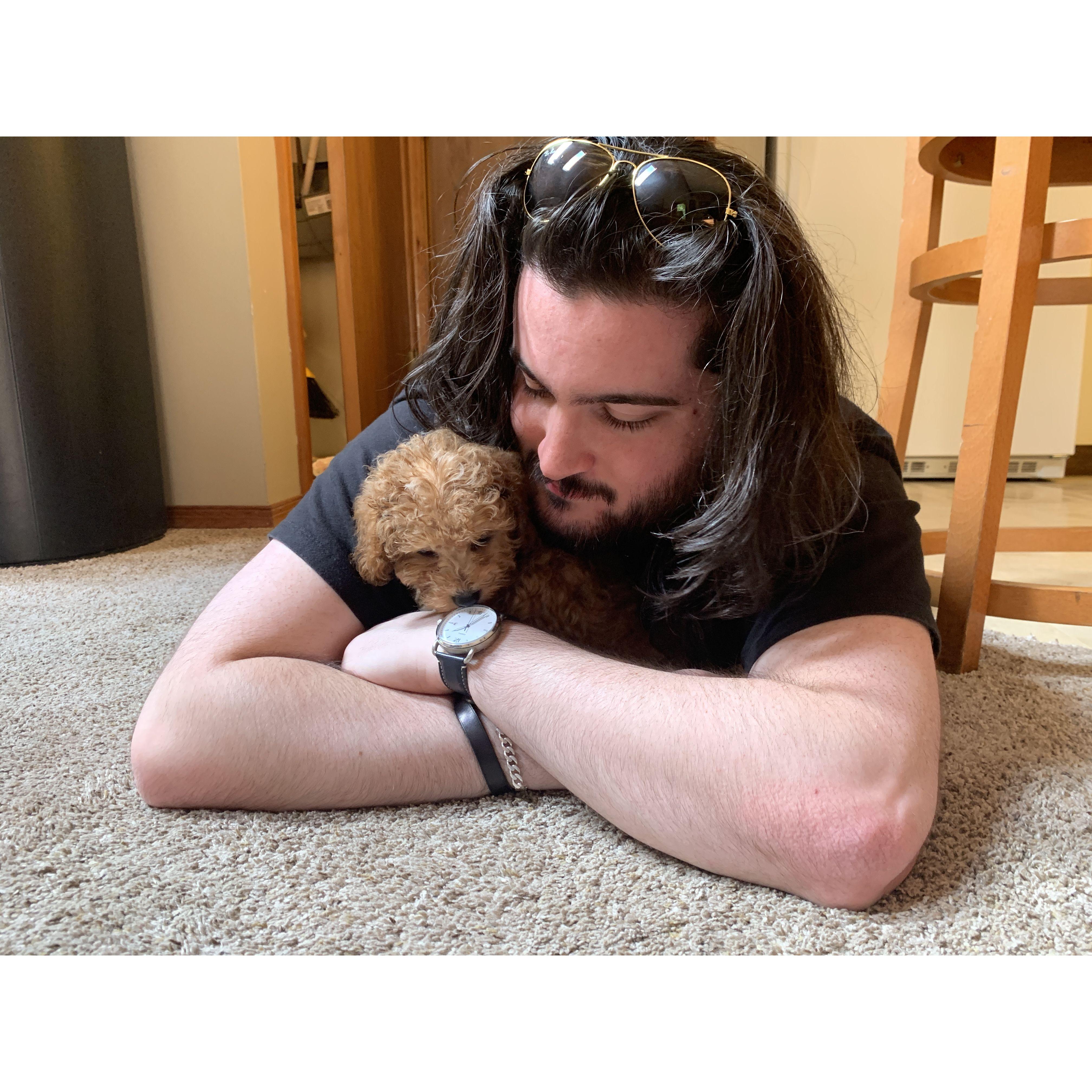 John's First Picture with Wes - October 2021