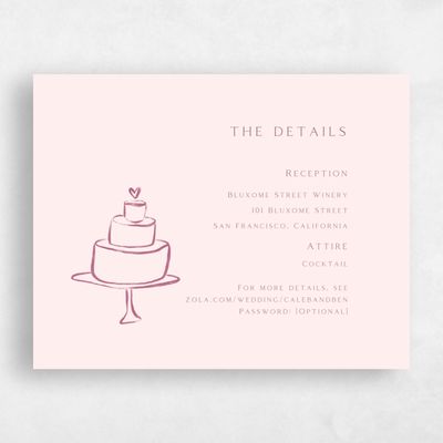 Lightest Blush, Pink Wedding Enclosure - Dunluce