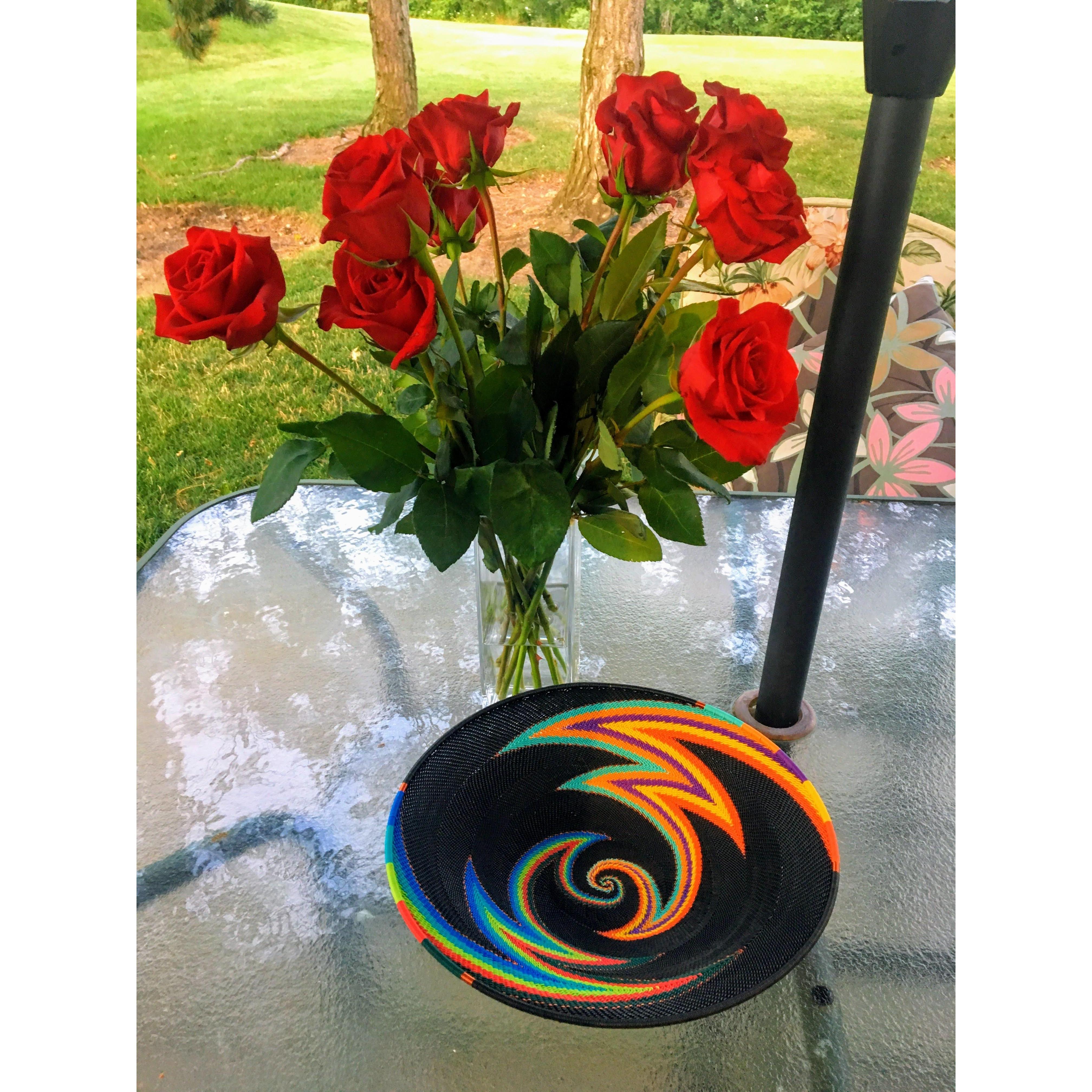 We passed on the hats, but got our first house decoration together, a Zulu design bowl as a memory of Seattle.
