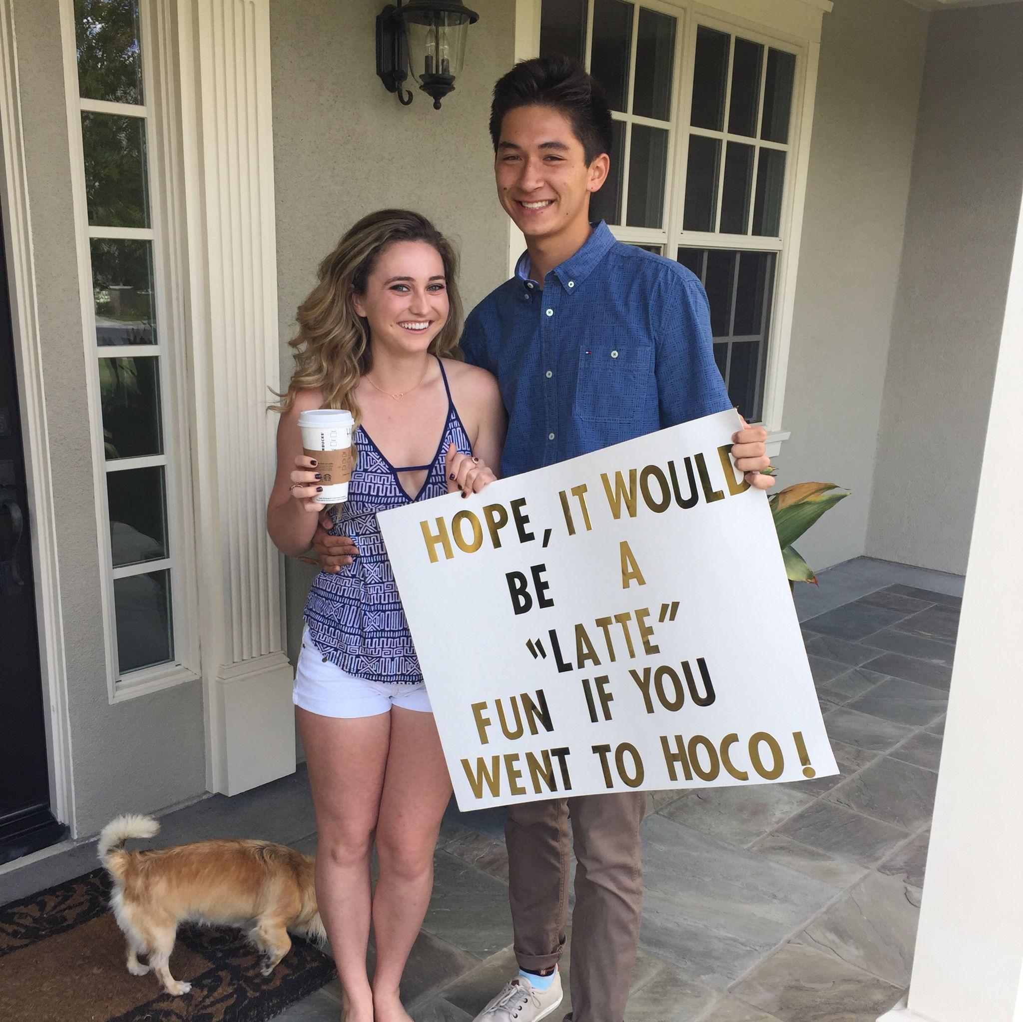 The day it all started in 2015 when Peter asked Hope to Homecoming (their first picture together!)
