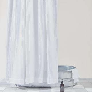 Simple Waffle Cotton Shower Curtain