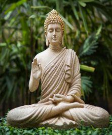 Polyresin Large Buddha Statue For Home Garden Decor Showpiece 15"