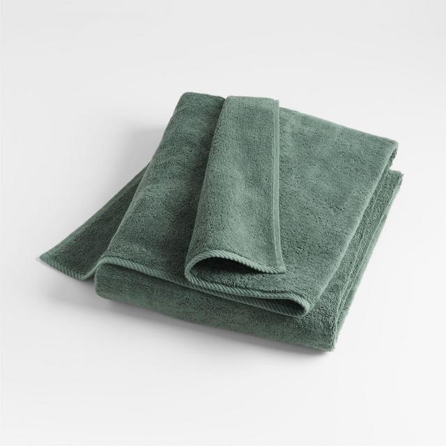 Quick-Dry Duck Green Organic Cotton Bath Sheet