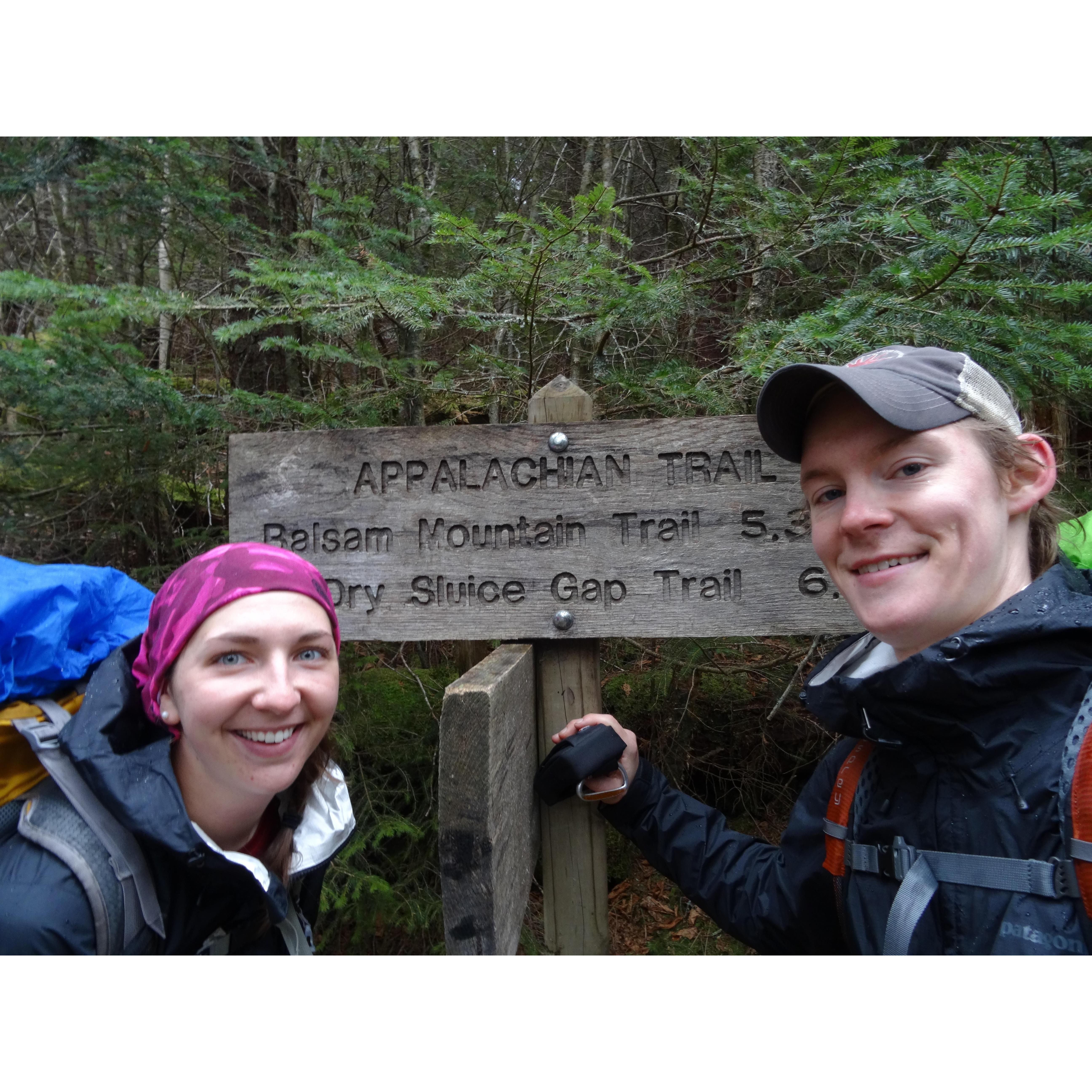 Backpacking along the Appalachian Trail, April 2014