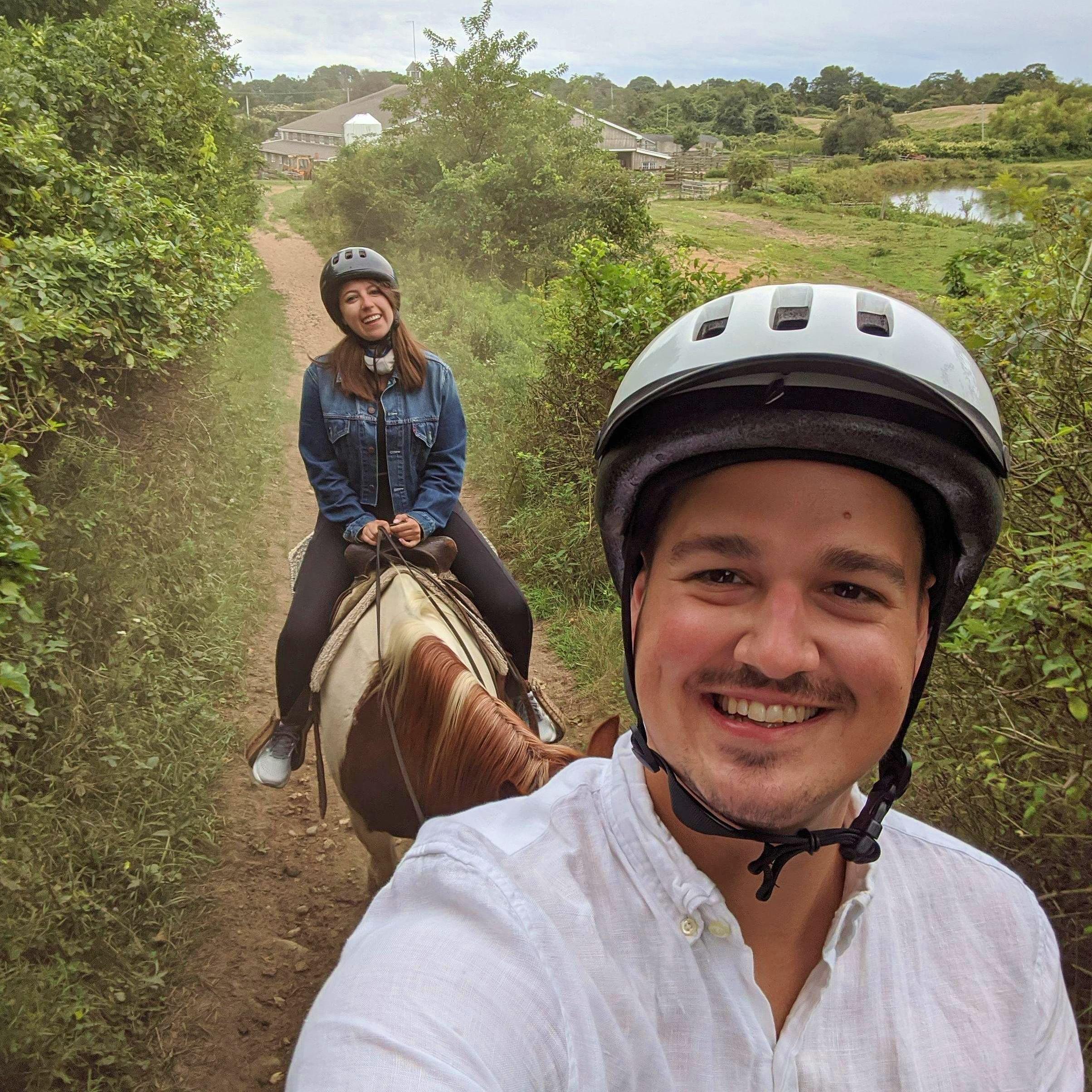 Riding horses in Montauk