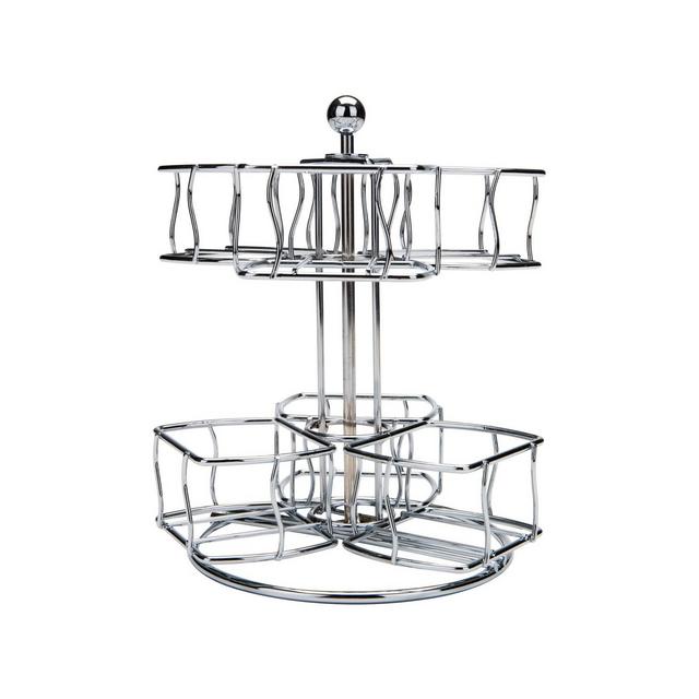Mind Reader Lazy Susan Tea Holder, Carousel Holds 60 Tea Bags