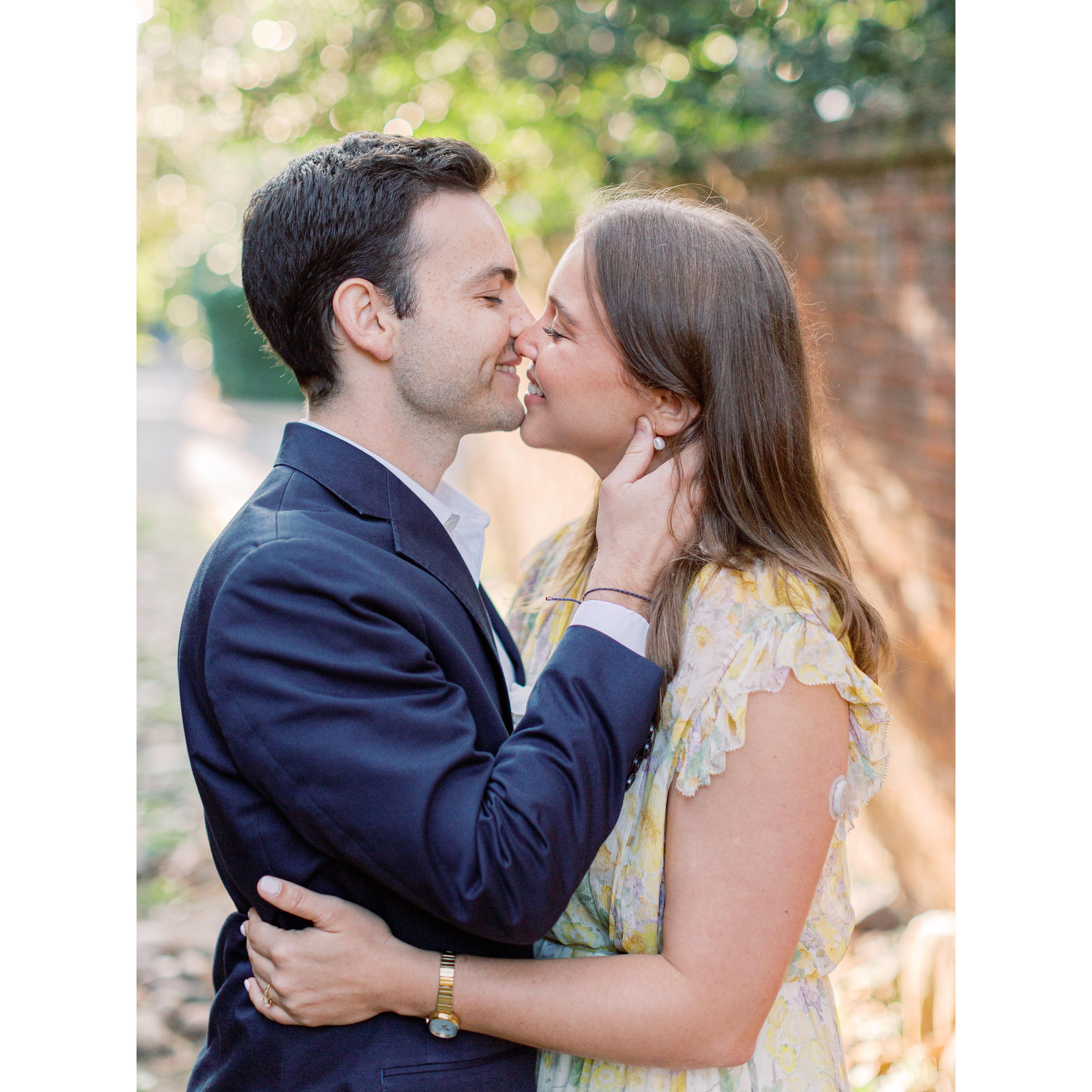 Engagement photo by Molly Lichten, Old Town, Alexandria, August 2024