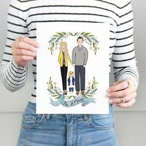 Custom portrait of couple, illustration