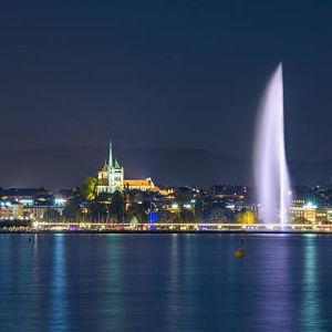 Night in Geneva on our Honeymoon