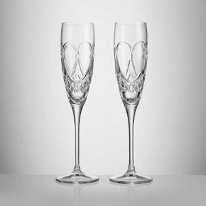 True Love Set of 2 Lead Crystal Champagne Flutes - Waterford