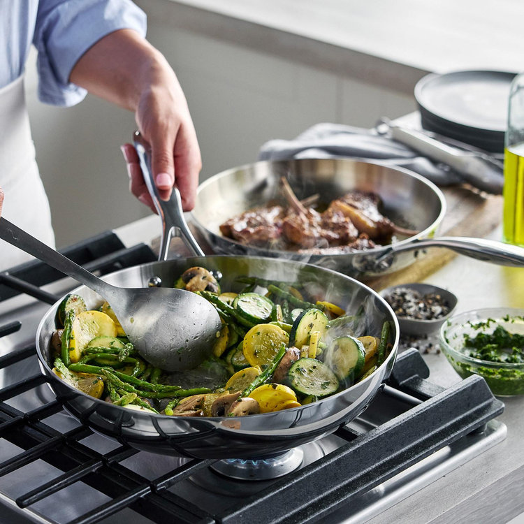 GreenPan, Valencia Pro 2-Piece Uncoated Open Frypan Set | Zola