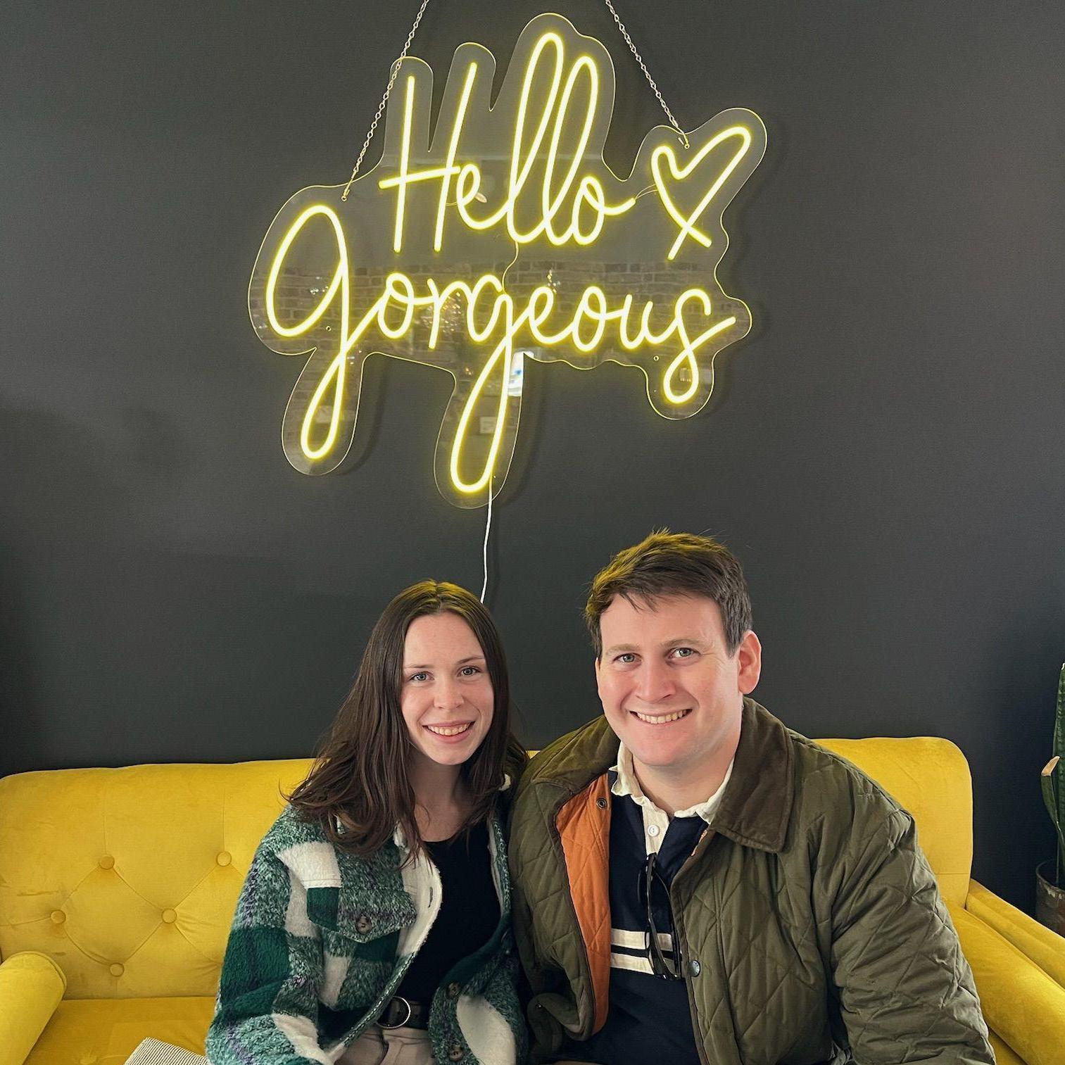 All smiles here after picking our venue @ one of our fave Manchester shops - Hazel & Bee 🐝🕯️🍄🌼