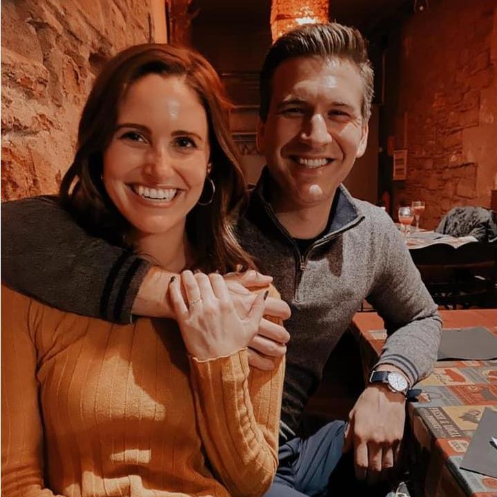 After getting engaged, we went to a paella cooking class and this was Malory's goofy grin when she first heard someone refer to Chris as her fiancé.