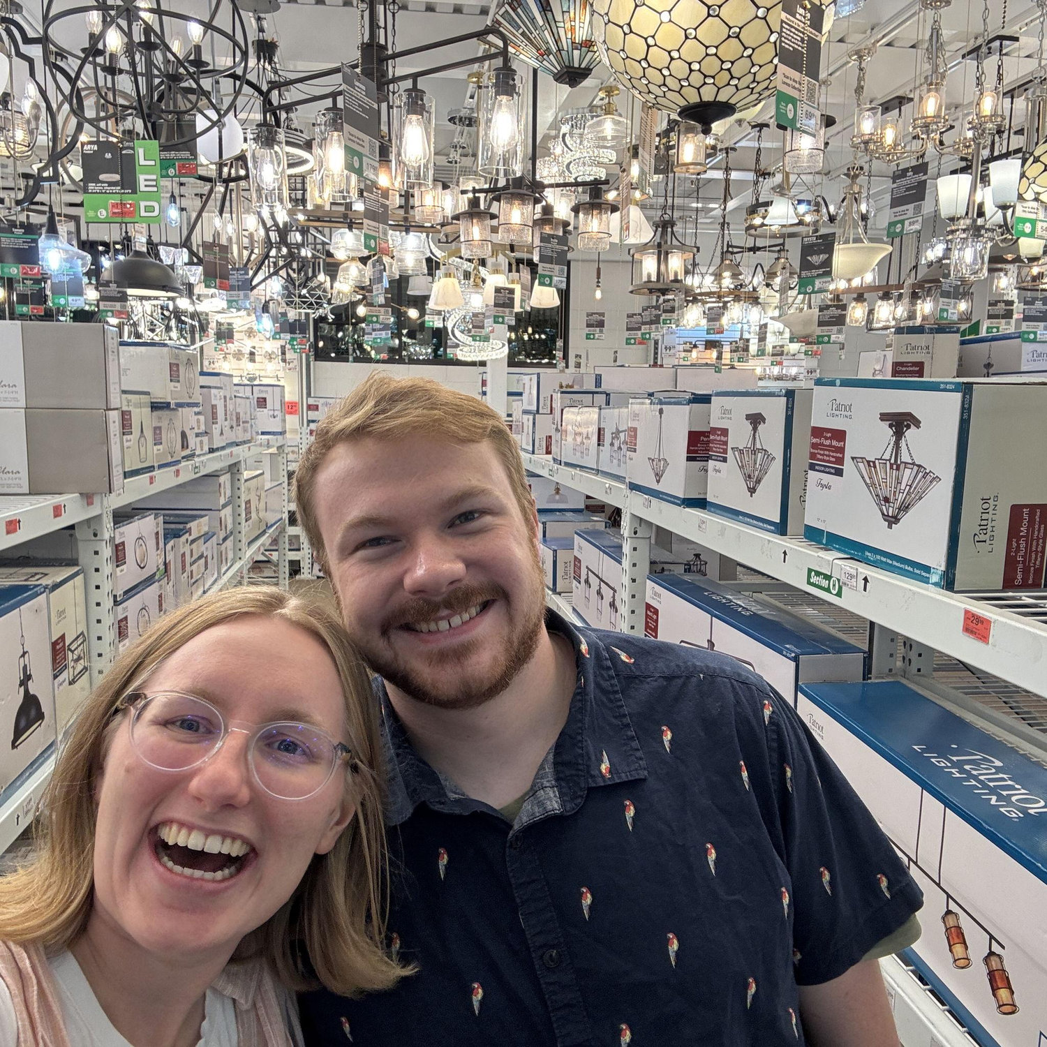 Our 6-month anniversary of our first date. We celebrated by wandering around Menards - lovely!