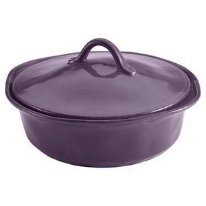 Rachael Ray 3 Piece Stoneware Round Casserole with Lid - Lavender