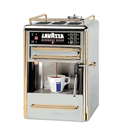 LAV80114 One-Cup Espresso Beverage System, Chrome/Gold Stainless Steel By LAVAZZA- REFURBISHED