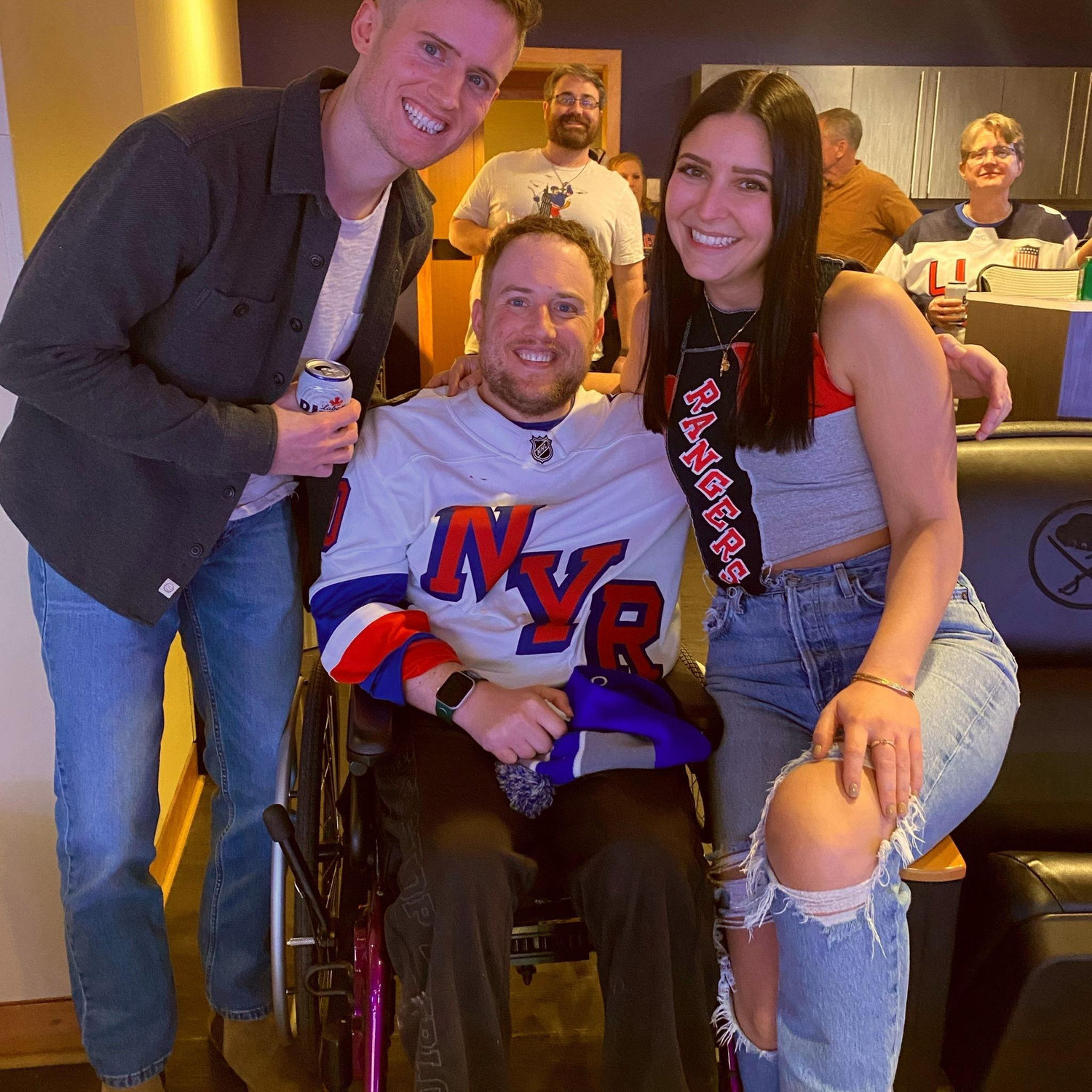 Our second Rangers game but first with Casie's brother, Codie!