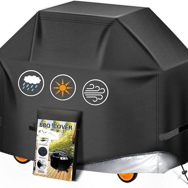 Aoretic Grill Cover 52 inches Gas-BBQ Grill Cover, Waterproof,Anti-UV Material with Hook-and-Loop & Adjustable Hem Drawstring for Weber Nexgrill Char-Broil Monument Dyna-Glo