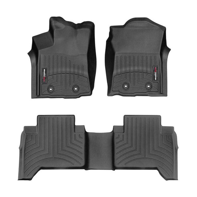 Weathertech Custom Fit FloorLiners for Toyota Tacoma - 1st & 2nd Row (4412991-448722), Black