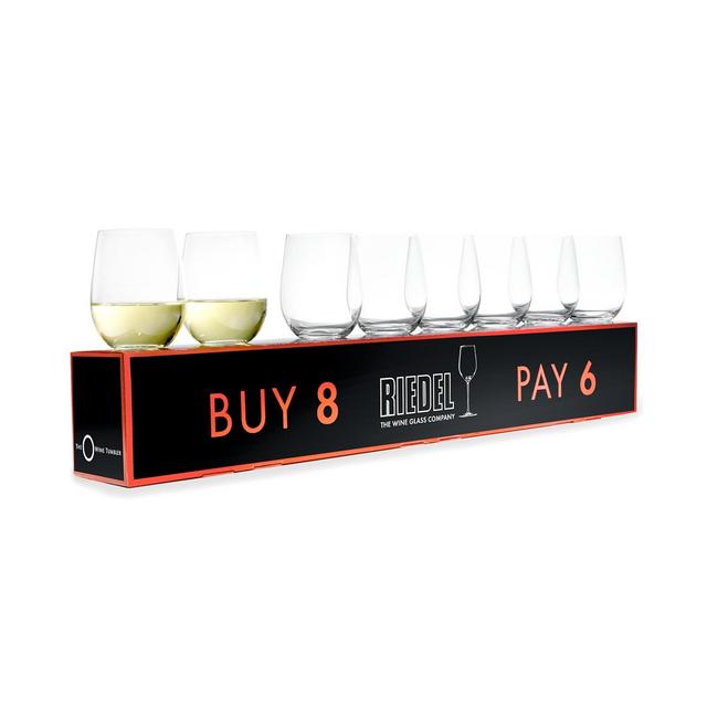 Riedel O Chardonnay Wine Glasses 8 Piece Value Set