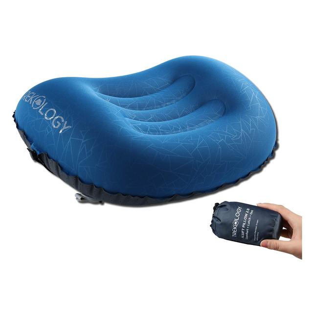 Trekology Ultralight Inflatable Camping Travel Pillow - ALUFT 2.0 Compressible, Compact, Comfortable, Ergonomic Inflating Pillows for Neck Lumbar Support While Camp, Hiking, Backpacking