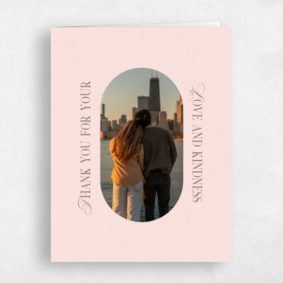 Pink Monogram Wedding Thank You - St Lucia Photo