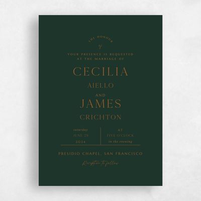 Multi-Colored Wedding Invitation - Colfax Portrait