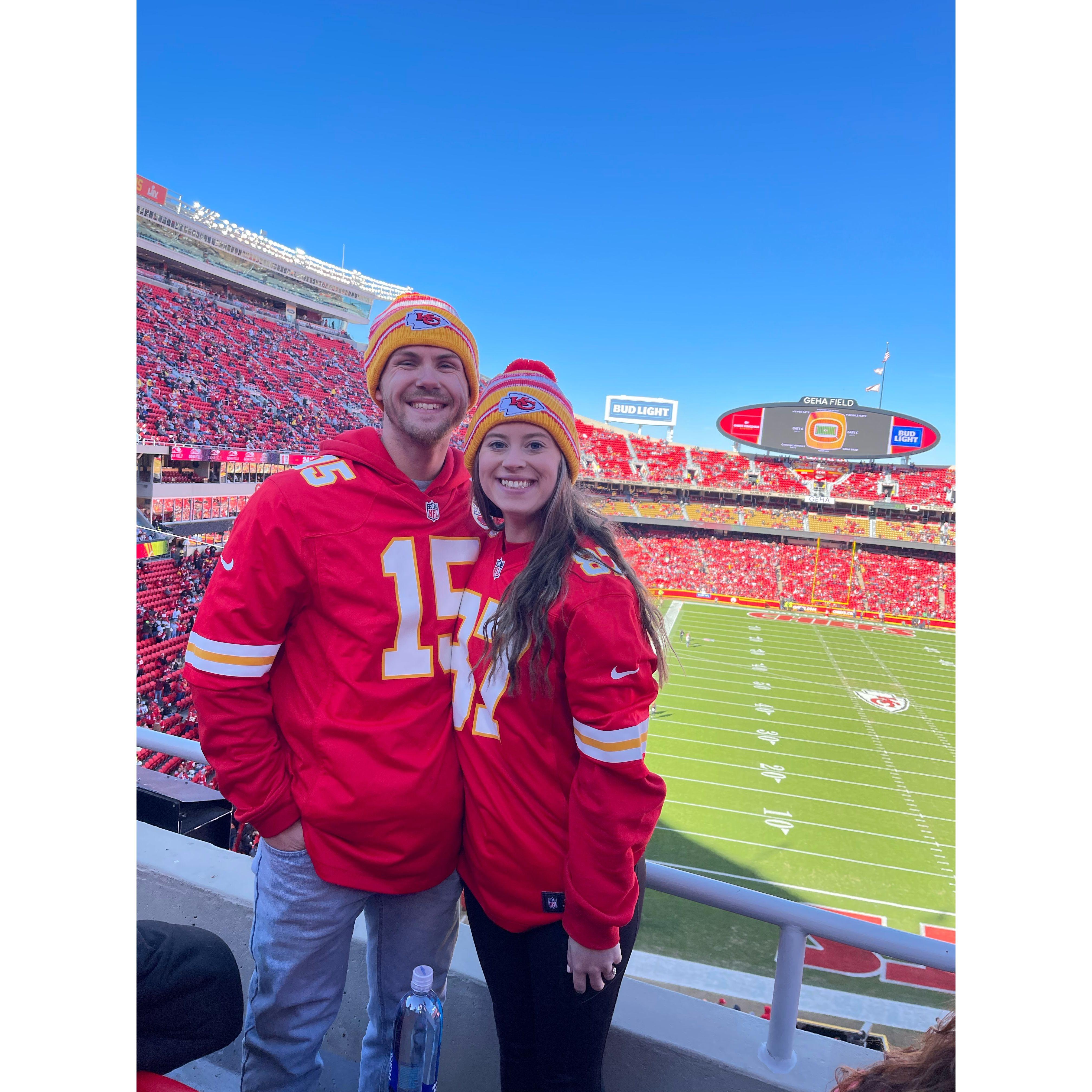 Our first Chief's game together.