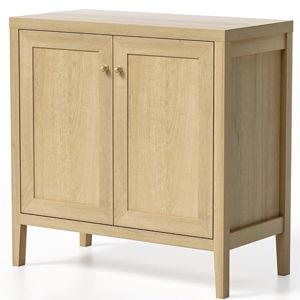 Sideboard Buffet Cabinet with Adjusable Shelves, Farmhouse Storage Cabinets, Credenza, Accent Cabinet, Kitchen Coffee Bar Console Table for Living Dining Room, Natural Oak