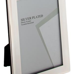 Viceni Thin Edge Silver Plated Photo Frame, 8 by 10-Inch