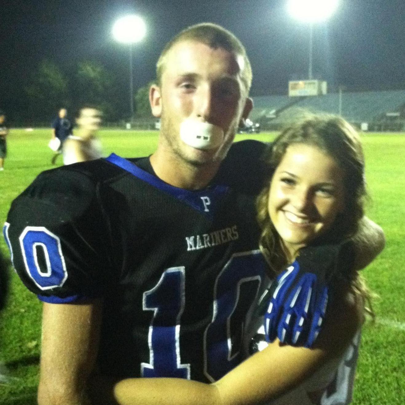 2012 // Friday night's under the lights watching you was my FAVORITE. Fun fact: I was ALL about making glitter t-shirts to support this stud at his games!
