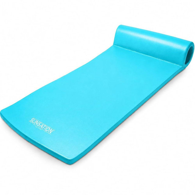 TRC Recreation Sunsation 1.75" Thick Foam Pool Float Lounger w/ Headrest for Lounging & Sunbathing in Swimming Pools, Beaches & Lakes, 70" x 26