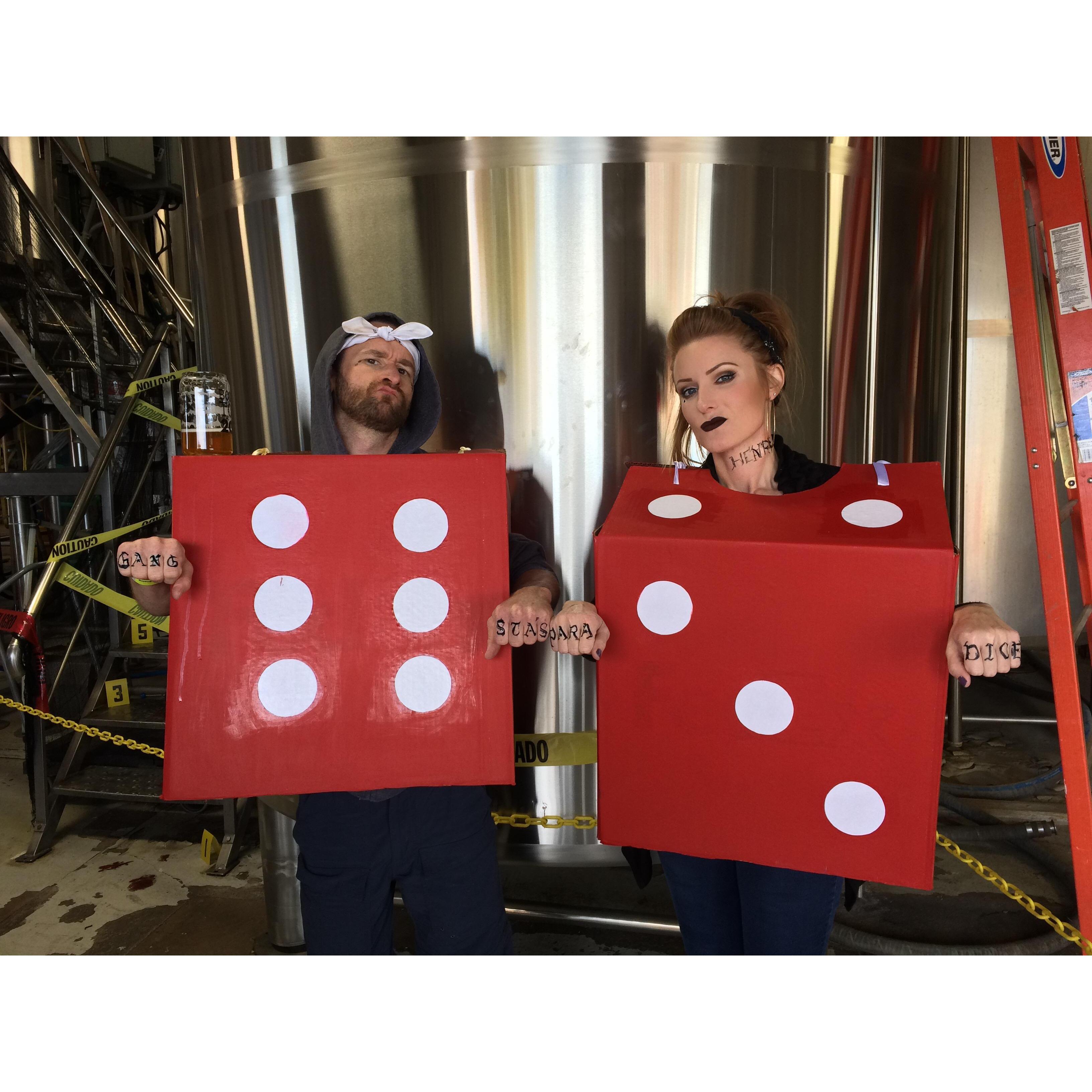 Halloween - we went as Gangsta's Paradise (Pair-of-dice!)