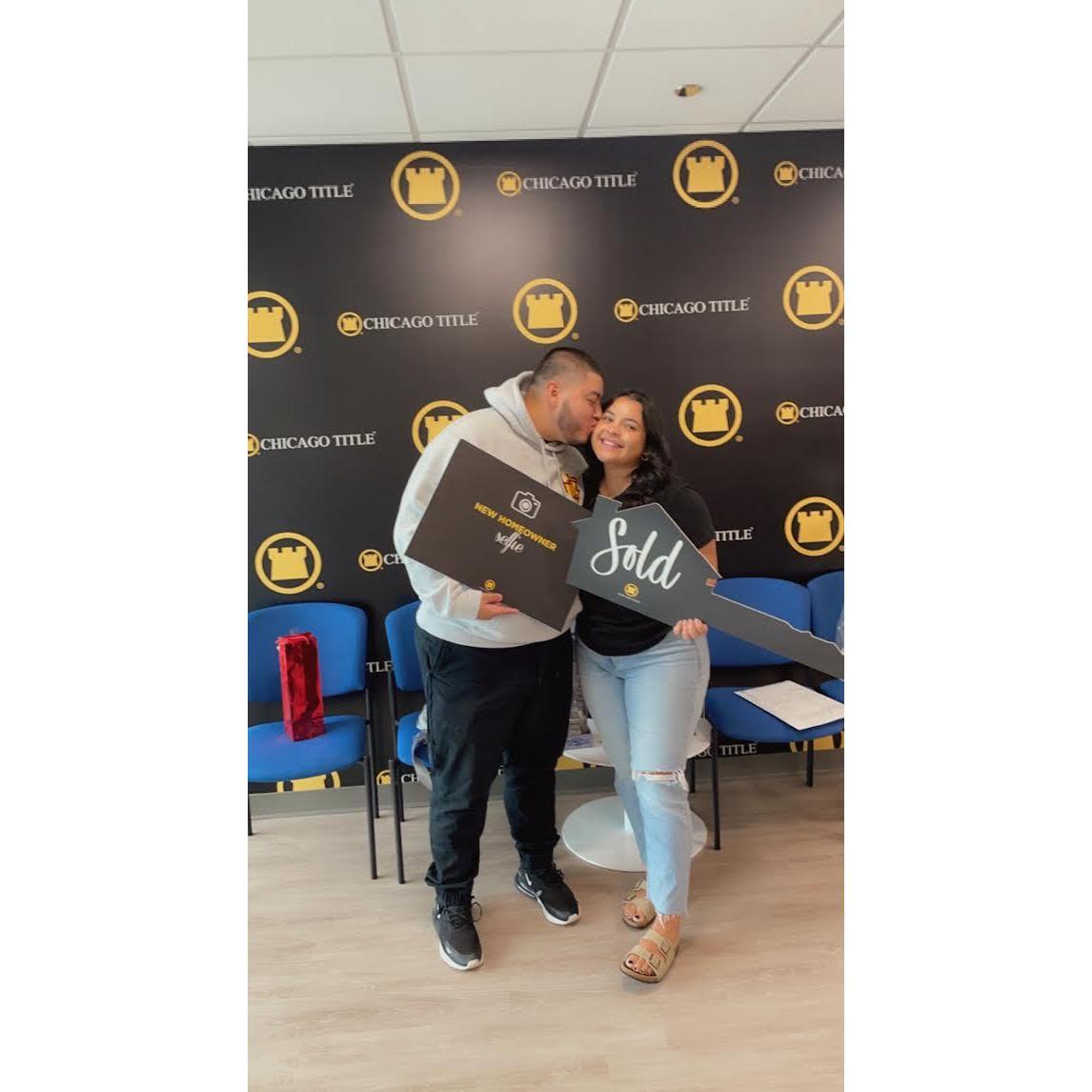 The day we became homeowners!