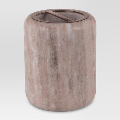 Toothbrush Holder Beige Marble - Threshold™