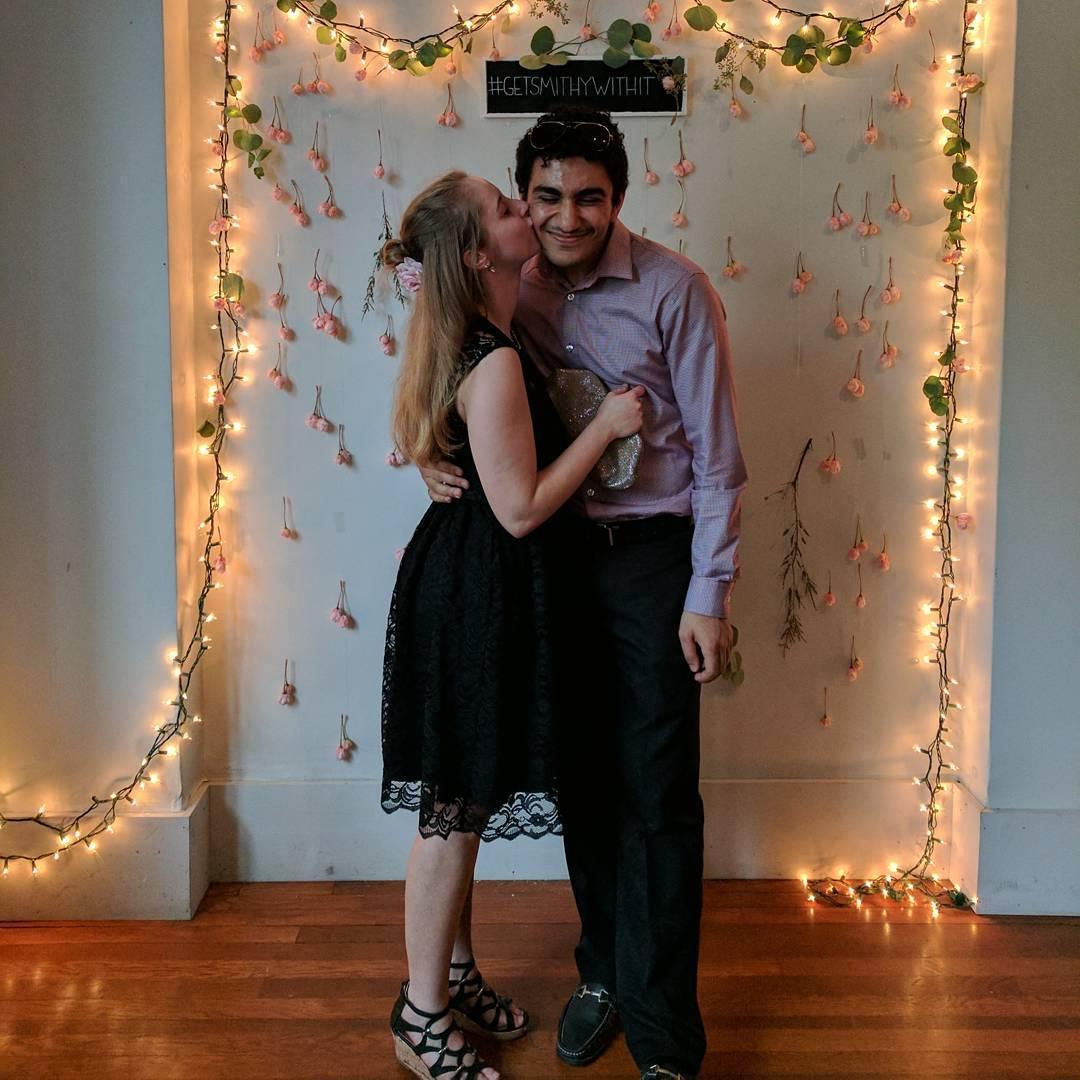 Tony surprised Micaelyn by getting back early from that first Ghana trip to take her to their friends' wedding. So sweet!