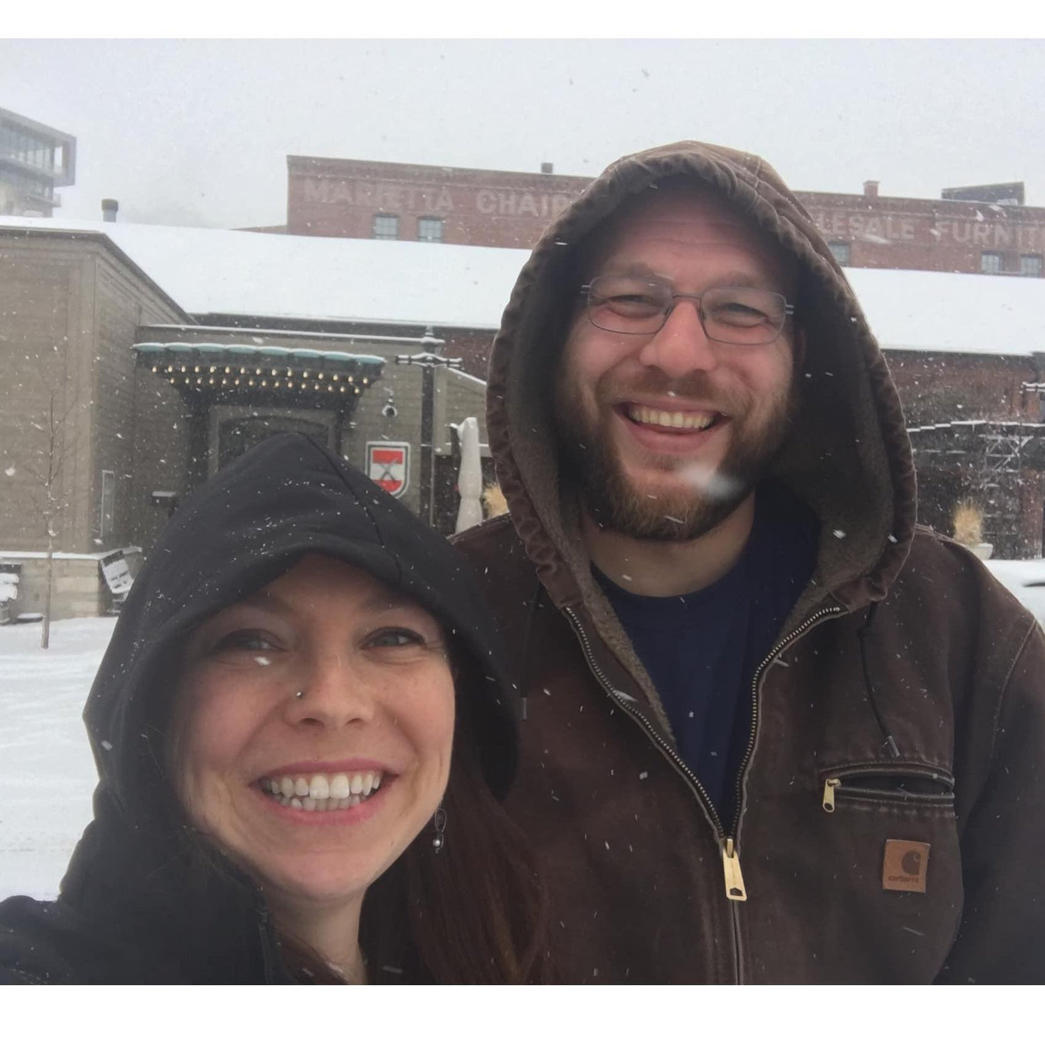 Braving restaurant week in a snow storm.