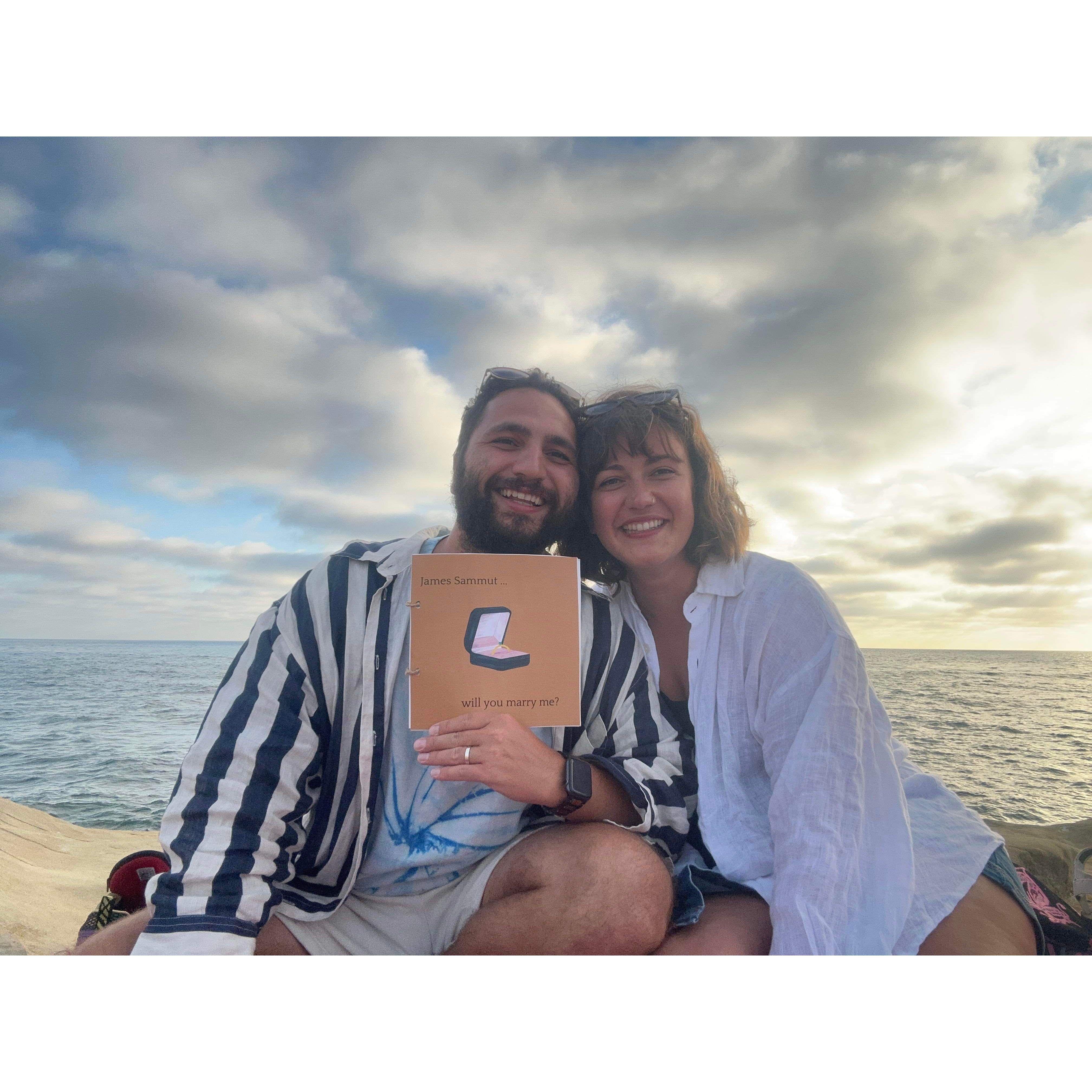 Machelle proposed to James