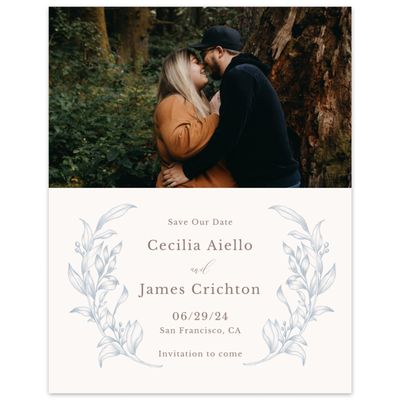 Powder Blue Wedding Digital Save the Date - Merriott Photo