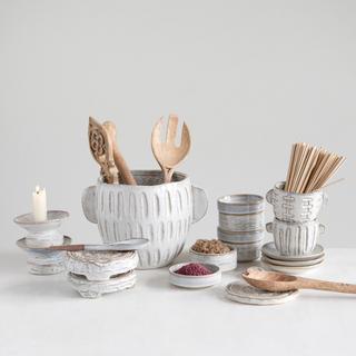Hand-Carved Mango Wood Salad Servers