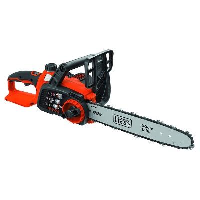 BLACK+DECKER 40V MAX Lithium Chainsaw with 12" Oregon Bar and Chain and Tool Free Tensioning - Orange Sorbet
