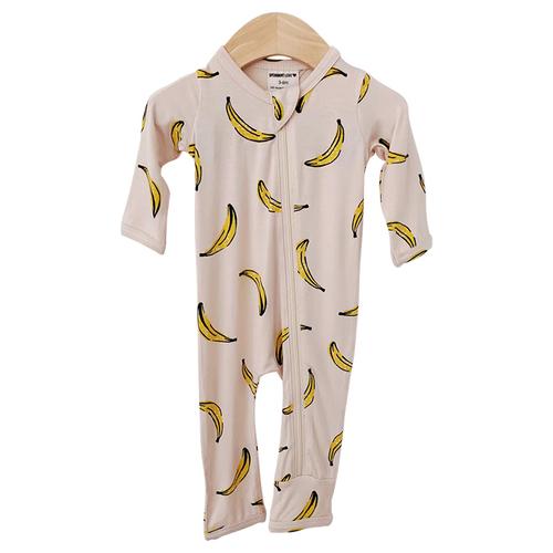 Basic Zip Romper, Banana